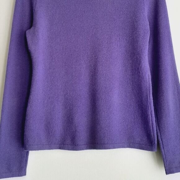 LORD & TAYLOR 100% Cashmere Turtleneck Sweater Purple Sz S - Picture 7 of 8